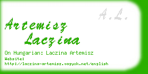 artemisz laczina business card